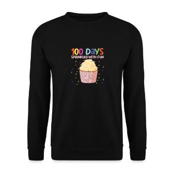 100 jours saupoudrés de cupcakes amusants professeur étudiant - Sweat-shirt Unisexe - noir - Devant - Alina (178cm) & Michal (187cm)