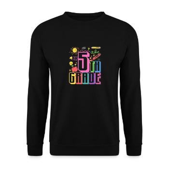 5th grade typography team fifth graders at 100 - Unisex Sweatshirt - black - Front - Alina (178cm) & Michal (187cm)
