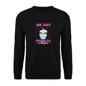 100 jours saupoudrés de cupcakes amusants professeur étudiant - Sweat-shirt Unisexe - noir - Devant - Alina (178cm) & Michal (187cm)