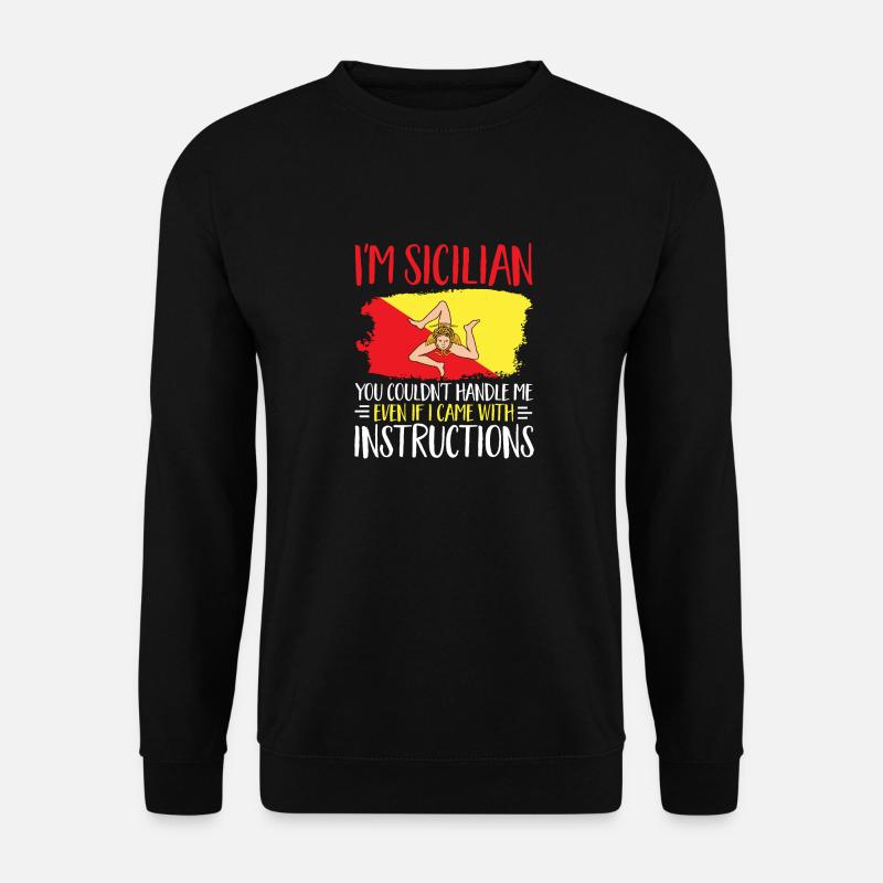 Sicily Flag Italy Sicily - Unisex Sweatshirt - black