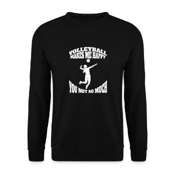 Volley-ball de plage Volley-ball cadeau Joueur de volley-ball - Sweat-shirt Unisexe - noir - Devant - Alina (178cm) & Michal (187cm)