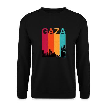 Rétro Gaza attaquée 2023 - Sweat-shirt Unisexe - noir - Devant - Alina (178cm) & Michal (187cm)
