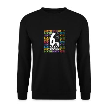 Enseignement de la typographie en 6e année en sixième année - Sweat-shirt Unisexe - noir - Devant - Alina (178cm) & Michal (187cm)