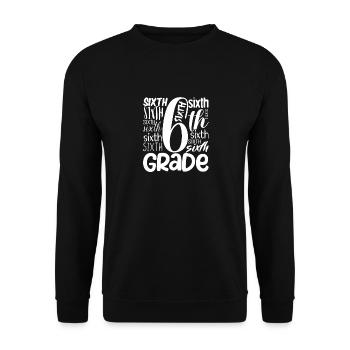 Enseignement de la typographie en 6e année en sixième année - Sweat-shirt Unisexe - noir - Devant - Alina (178cm) & Michal (187cm)