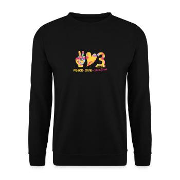 Peace Love Troisième Année 3ème Drôle Tie Dye Étudiant - Sweat-shirt Unisexe - noir - Devant - Alina (178cm) & Michal (187cm)