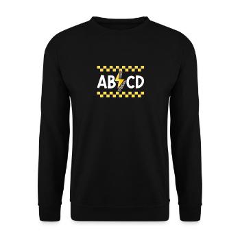 ABCD Lightning Leopard Pencil 100th Day School - Unisex Sweatshirt - black - Front - Alina (178cm) & Michal (187cm)