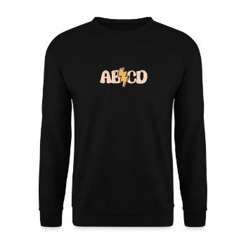 ABCD Lightning Leopard Pencil 100th Day School - Unisex Sweatshirt - black - Front - Alina (178cm) & Michal (187cm)