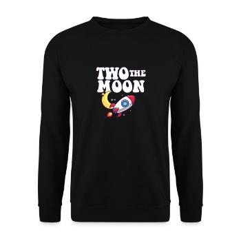Outer Space 2nd Birthday Party Theme Two The Moon - Unisex Pullover - Schwarz - Vorne - Alina (178cm) & Michal (187cm)
