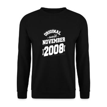 November 2008 Original seit 15 Jahren Mann Frau - Unisex Pullover - Schwarz - Vorne - Alina (178cm) & Michal (187cm)