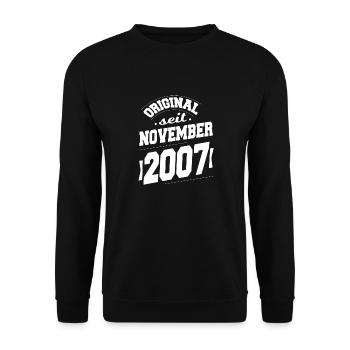 November 2007 Original seit 16 Jahren Mann Frau - Unisex Pullover - Schwarz - Vorne - Alina (178cm) & Michal (187cm)