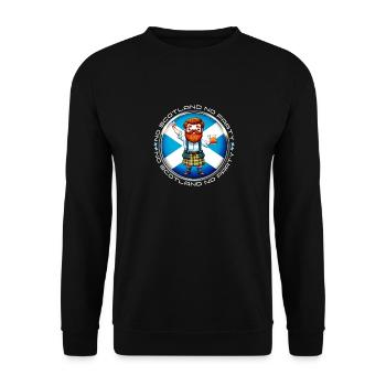No Scotland No Party Scottish - Unisex Sweatshirt - black - Front - Alina (178cm) & Michal (187cm)