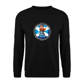 No Scotland No Party Scottish - Unisex Sweatshirt - black - Front - Alina (178cm) & Michal (187cm)