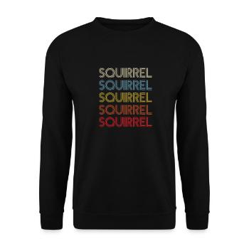 Squirrel Retro Vintage Forest Animal Rodent - Unisex Sweatshirt - black - Front - Alina (178cm) & Michal (187cm)