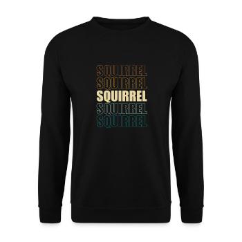 Vintage Forest Animal Squirrel Rodent Retro - Unisex Sweatshirt - black - Front - Alina (178cm) & Michal (187cm)
