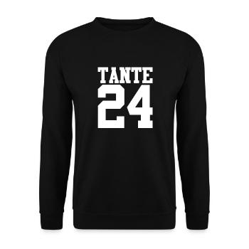 Werdende Tante 2024 - Unisex Pullover - Schwarz - Vorne - Alina (178cm) & Michal (187cm)
