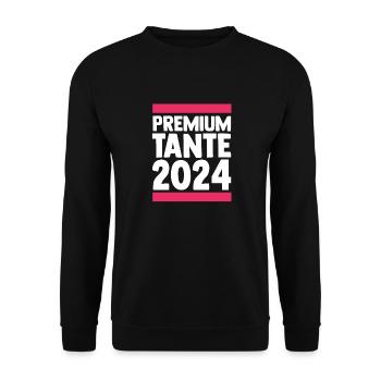 Werdende Tante 2024 - Unisex Pullover - Schwarz - Vorne - Alina (178cm) & Michal (187cm)
