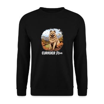 Dog Eurasier - Unisex Sweatshirt - black - Front - Alina (178cm) & Michal (187cm)