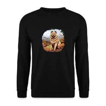 Dog Eurasier - Unisex Sweatshirt - black - Front - Alina (178cm) & Michal (187cm)