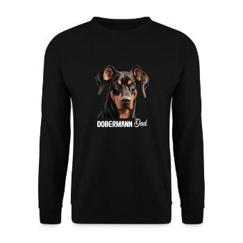 Dog Doberman - Unisex Sweatshirt - black - Front - Alina (178cm) & Michal (187cm)
