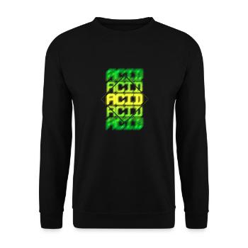 Acid House Techno EDM Party Festival DJ Electro - Unisex Sweatshirt - black - Front - Alina (178cm) & Michal (187cm)