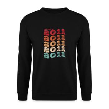 Vintage 2011 Gifts Legend for 12 Year Old - 12th - Unisex Sweatshirt - black - Front - Alina (178cm) & Michal (187cm)