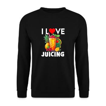Entsaften Männer Frauen Entsafter Reinigung Smoothie Saft - Unisex Pullover - Schwarz - Vorne - Alina (178cm) & Michal (187cm)