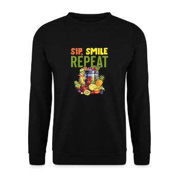 Entsaften Männer Frauen Entsafter Reinigung Smoothie Saft - Unisex Pullover - Schwarz - Vorne - Alina (178cm) & Michal (187cm)