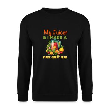 Entsaften Männer Frauen Entsafter Reinigung Smoothie Saft - Unisex Pullover - Schwarz - Vorne - Alina (178cm) & Michal (187cm)