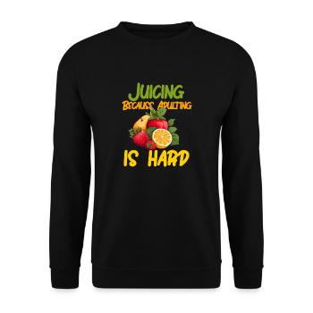 Entsaften Männer Frauen Entsafter Reinigung Smoothie Saft - Unisex Pullover - Schwarz - Vorne - Alina (178cm) & Michal (187cm)