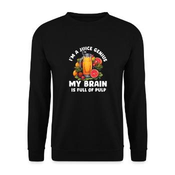 Entsaften Männer Frauen Entsafter Reinigung Smoothie Saft - Unisex Pullover - Schwarz - Vorne - Alina (178cm) & Michal (187cm)