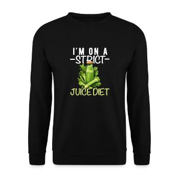 Entsaften Männer Frauen Entsafter Reinigung Smoothie Saft - Unisex Pullover - Schwarz - Vorne - Alina (178cm) & Michal (187cm)