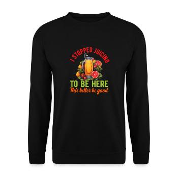 Entsaften Männer Frauen Entsafter Reinigung Smoothie Saft - Unisex Pullover - Schwarz - Vorne - Alina (178cm) & Michal (187cm)