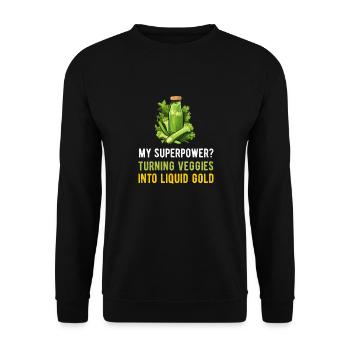 Entsaften Männer Frauen Entsafter Reinigung Smoothie Saft - Unisex Pullover - Schwarz - Vorne - Alina (178cm) & Michal (187cm)