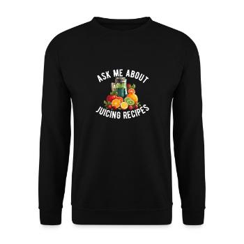 Entsaften Männer Frauen Entsafter Reinigung Smoothie Saft - Unisex Pullover - Schwarz - Vorne - Alina (178cm) & Michal (187cm)