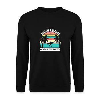 summer in paradise - Unisex Pullover - Schwarz - Vorne - Alina (178cm) & Michal (187cm)