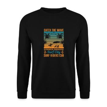 sommer vibes - Unisex Pullover - Schwarz - Vorne - Alina (178cm) & Michal (187cm)