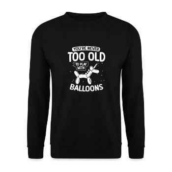 Balloon Animal Party Balloon Artist - Unisex Sweatshirt - black - Front - Alina (178cm) & Michal (187cm)