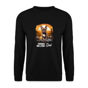 Dog French Bulldog - Unisex Sweatshirt - black - Front - Alina (178cm) & Michal (187cm)