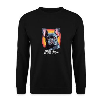 Hund French Bulldog - Unisex Pullover - Schwarz - Vorne - Alina (178cm) & Michal (187cm)