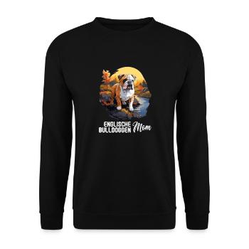 Chien Bouledogue anglais - Sweat-shirt Unisexe - noir - Devant - Alina (178cm) & Michal (187cm)