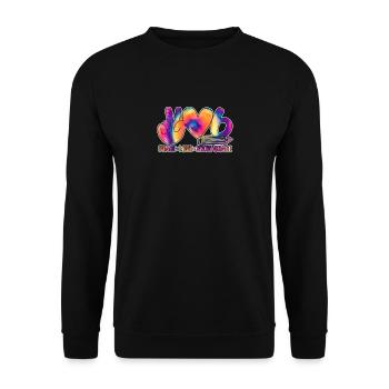École d’élèves de sixième année Peace Love - Sweat-shirt Unisexe - noir - Devant - Alina (178cm) & Michal (187cm)