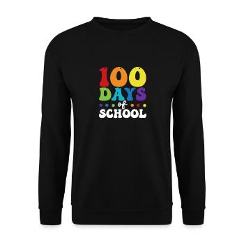 100 Days School Funny Happy Teacher Student - Unisex Sweatshirt - black - Front - Alina (178cm) & Michal (187cm)
