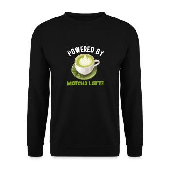 Matcha Tee Latte Liebhaber für grünen Tee Lustiger Matcha - Unisex Pullover - Schwarz - Vorne - Alina (178cm) & Michal (187cm)