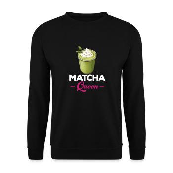 Matcha Tea Latte Lover For Green Tea Funny Matcha - Unisex Sweatshirt - black - Front - Alina (178cm) & Michal (187cm)