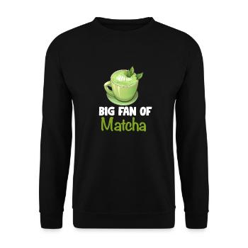 Matcha Tee Latte Liebhaber für grünen Tee Lustiger Matcha - Unisex Pullover - Schwarz - Vorne - Alina (178cm) & Michal (187cm)