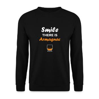 Armagnac - Sweat-shirt Unisexe - noir - Devant - Alina (178cm) & Michal (187cm)