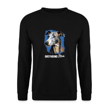 Hund Greyhound - Unisex Pullover - Schwarz - Vorne - Alina (178cm) & Michal (187cm)