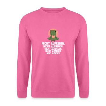 Frosch Yoga Meditieren Nicht Aufregen - Unisex Pullover - Pink - Vorne