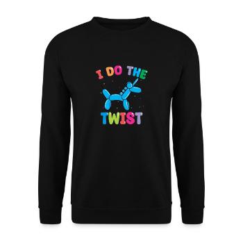 Balloon Animal Party Balloon Artist - Unisex Sweatshirt - black - Front - Alina (178cm) & Michal (187cm)