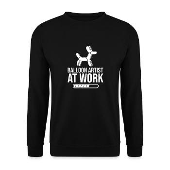 Balloon Animal Party Balloon Artist - Unisex Sweatshirt - black - Front - Alina (178cm) & Michal (187cm)
